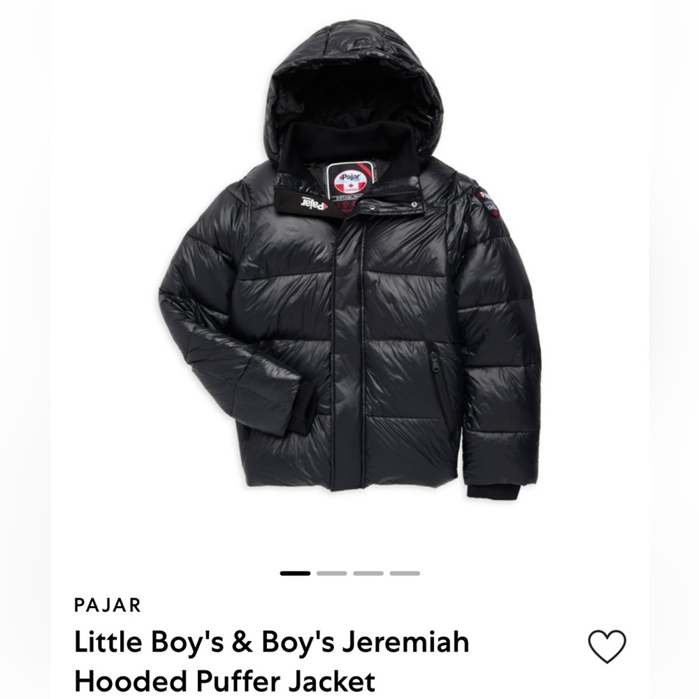 Pajar Black Puffer Boys 10-12